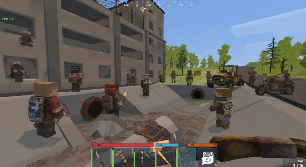 Players in the BERDA Survival town